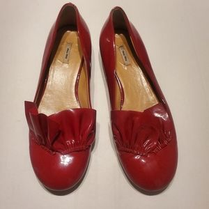 Miu miu red apple flat shoes
